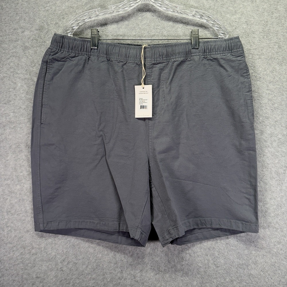Free Fly Stretch Canvas Shorts Mens 2XL Bay Blue 7" Athletic Lounge Drawstring